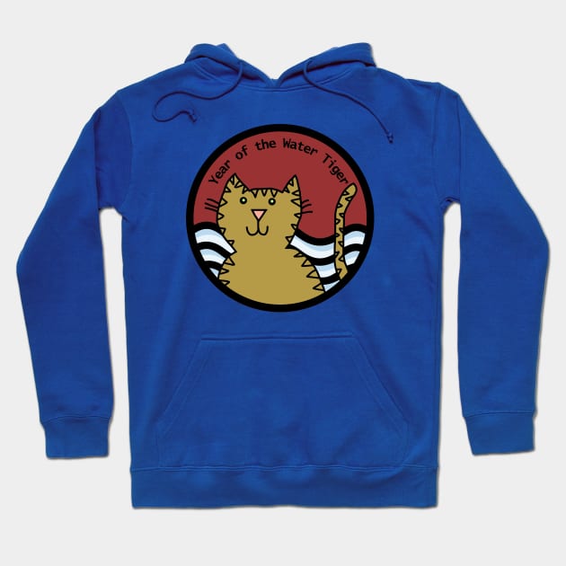 Cute Year of the Tiger Water Hoodie by ellenhenryart